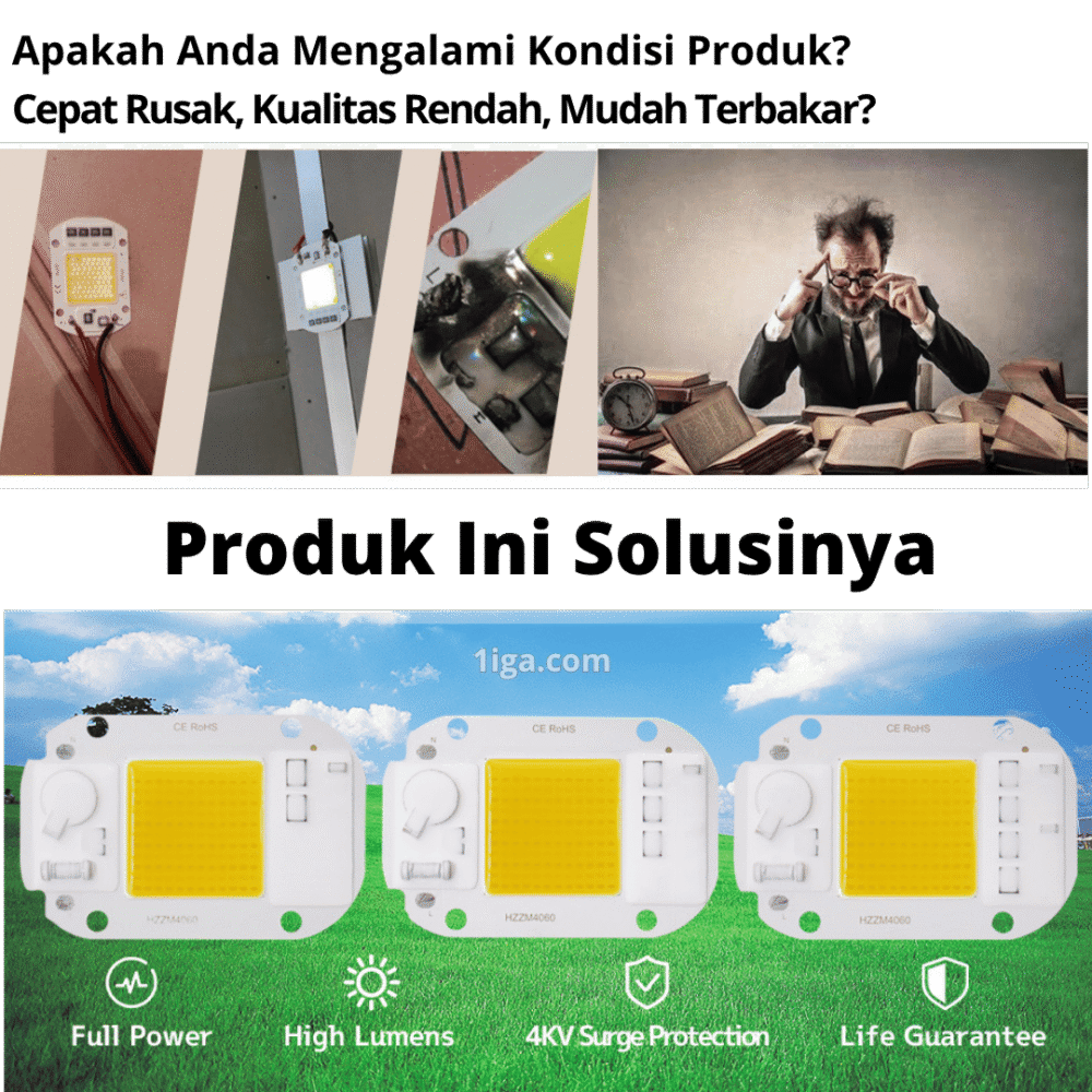 Mata Lampu LED PJU 220V 20 Watt 30 Watt 50 Watt Dengan Fitur Anti Petir - Gambar 3